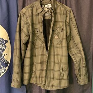 DIXXON Grey Plaid Sherpa-Lined Shirt Jacket